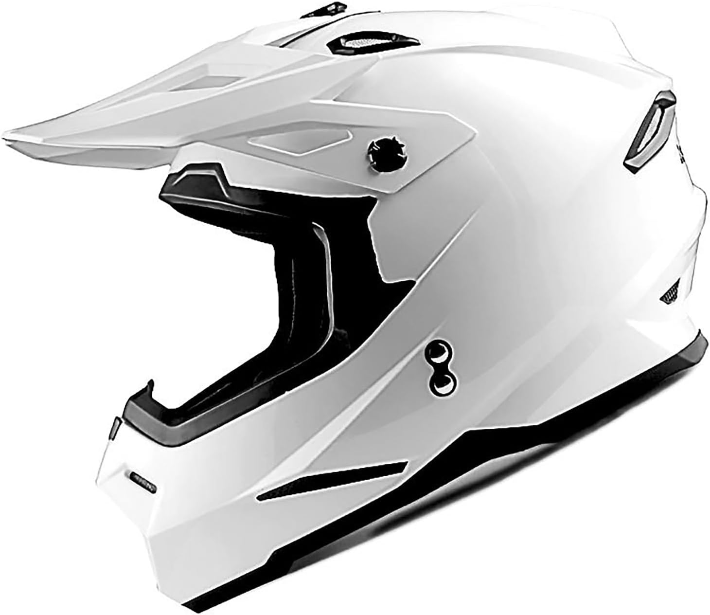 1Storm Adult Motocross Helmet HF801 Glossy White for Safety