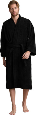 Turkish Terry Men's Kimono Robe - 100% Cotton Spa Bathrobe