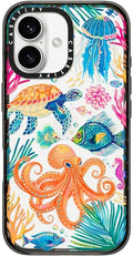Impact Case for iPhone 16 Clear Black - Under The Sea 2 Design