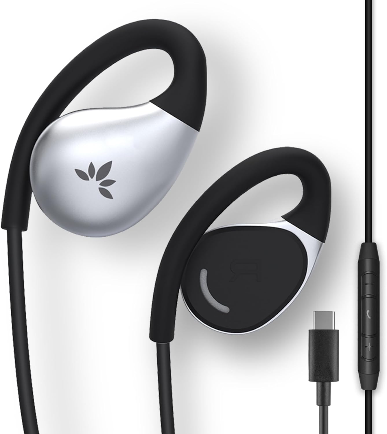 Avantree Resolve-C - Wired Open-Ear Earbuds for Large Ears