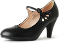 J. Adams Pixie Mary Jane Shoes Women Oxford Pumps - Retro Kitten Heels