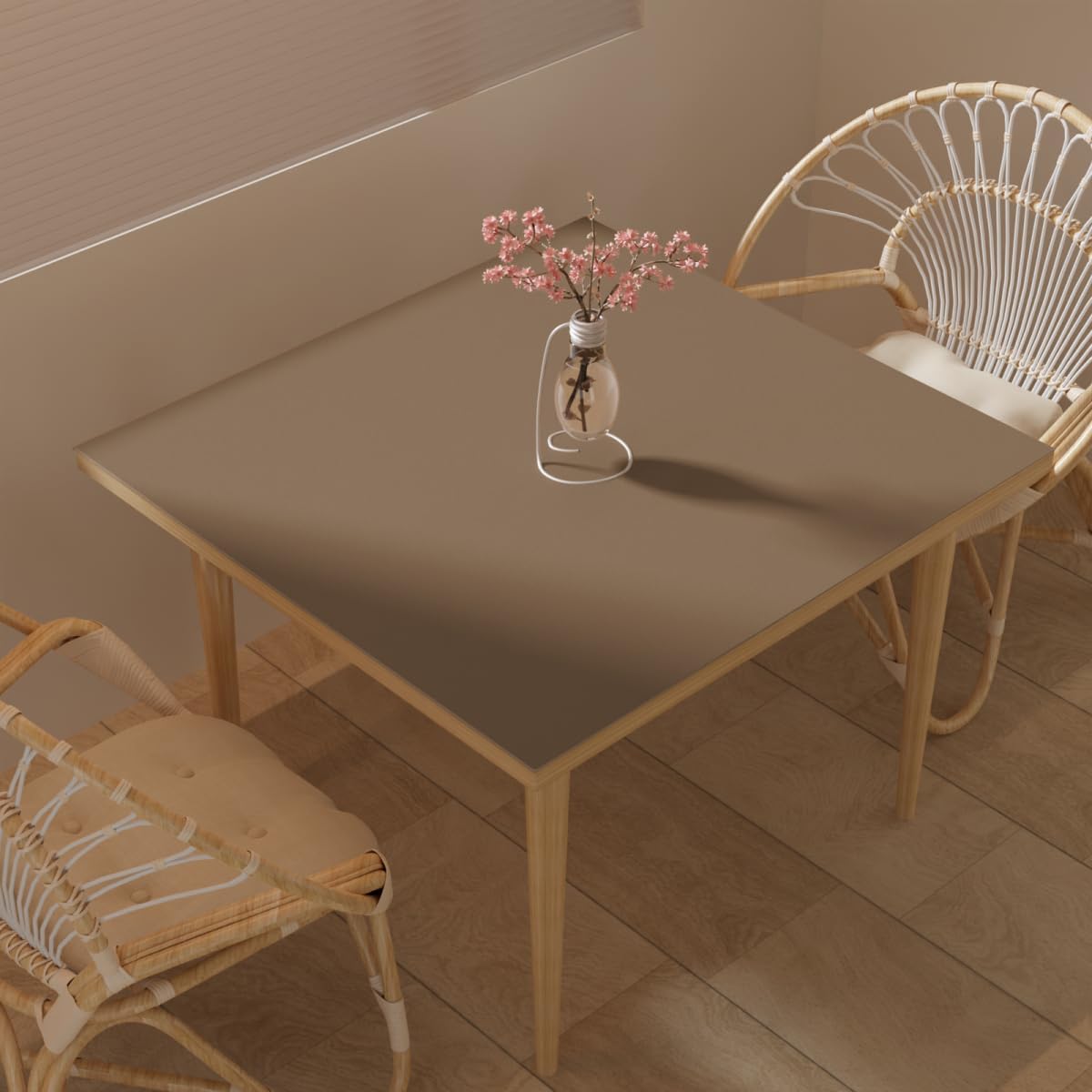 Leather Table Cover Protector for Dining Room Table, 40x40 in