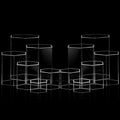Hexagonal Jewelry Display Risers 12-Pack Clear Acrylic - Versatile