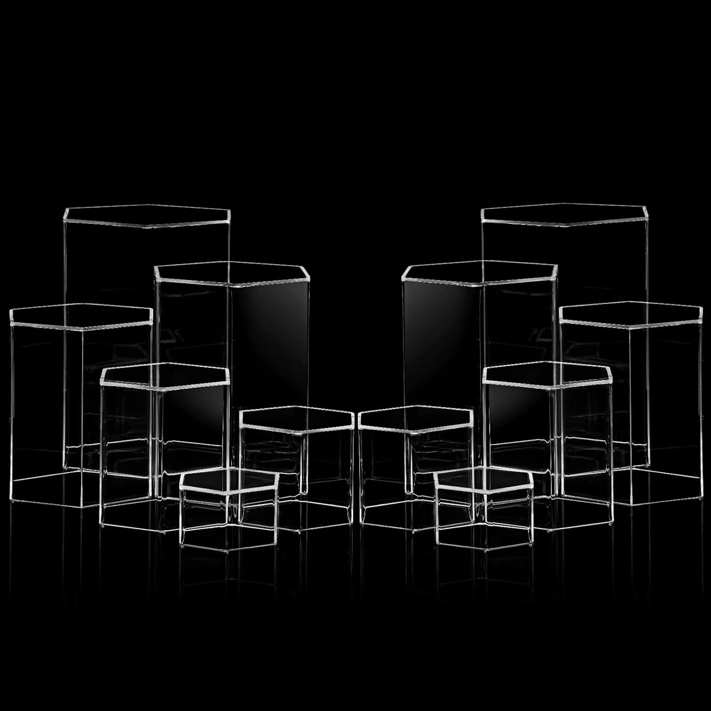 Hexagonal Jewelry Display Risers for Elegant Showcasing Needs