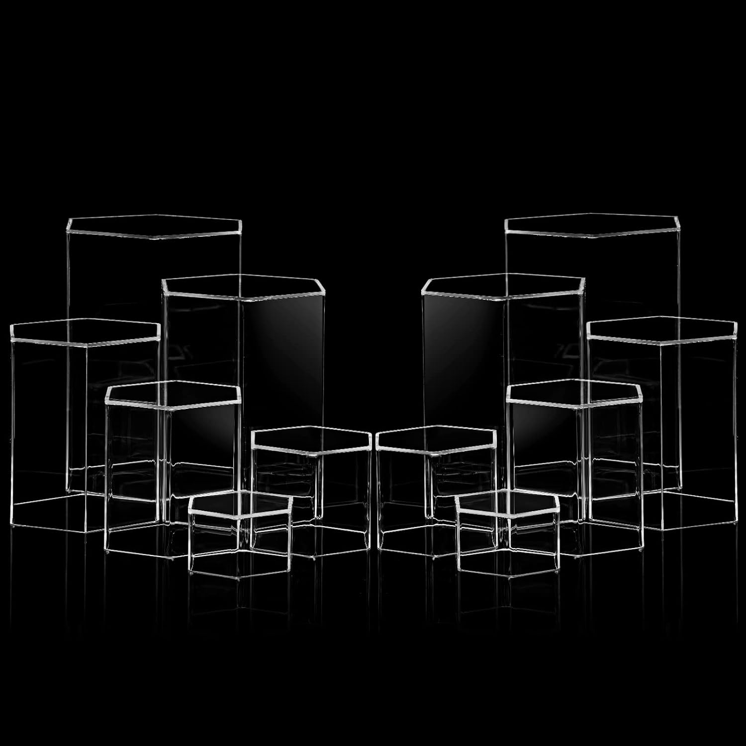 Hexagonal Jewelry Display Risers for Elegant Showcasing Needs