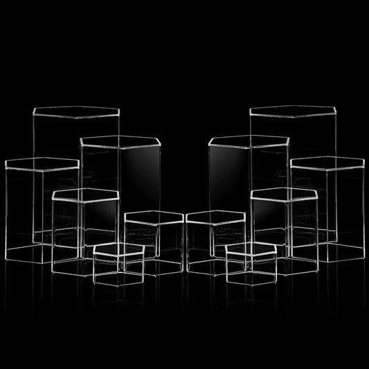 Hexagonal Jewelry Display Risers for Elegant Showcasing Needs