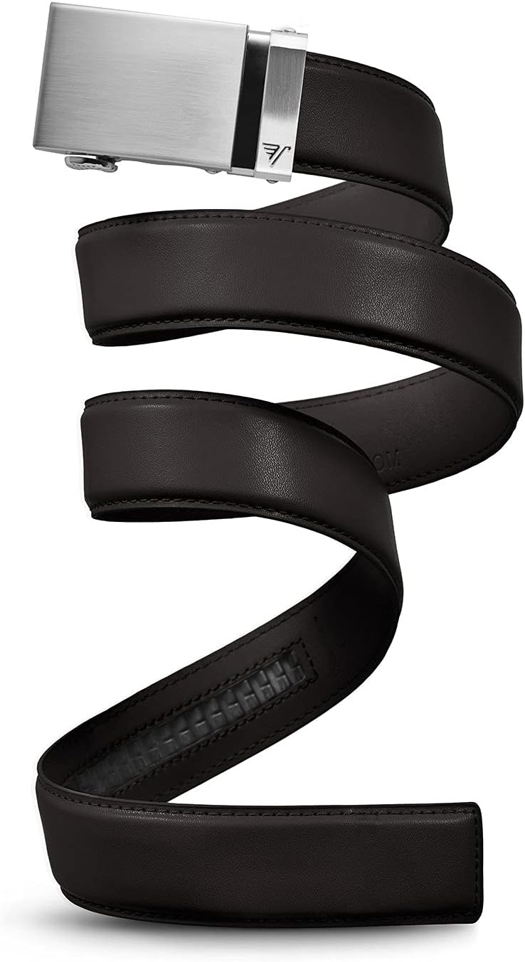 Mission Belt Men's Leather Ratchet Belt for Perfect Fit Every Time