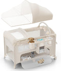 4 in 1 Baby Bassinet Pack and Play Bedside Crib Sleeper - Versatile