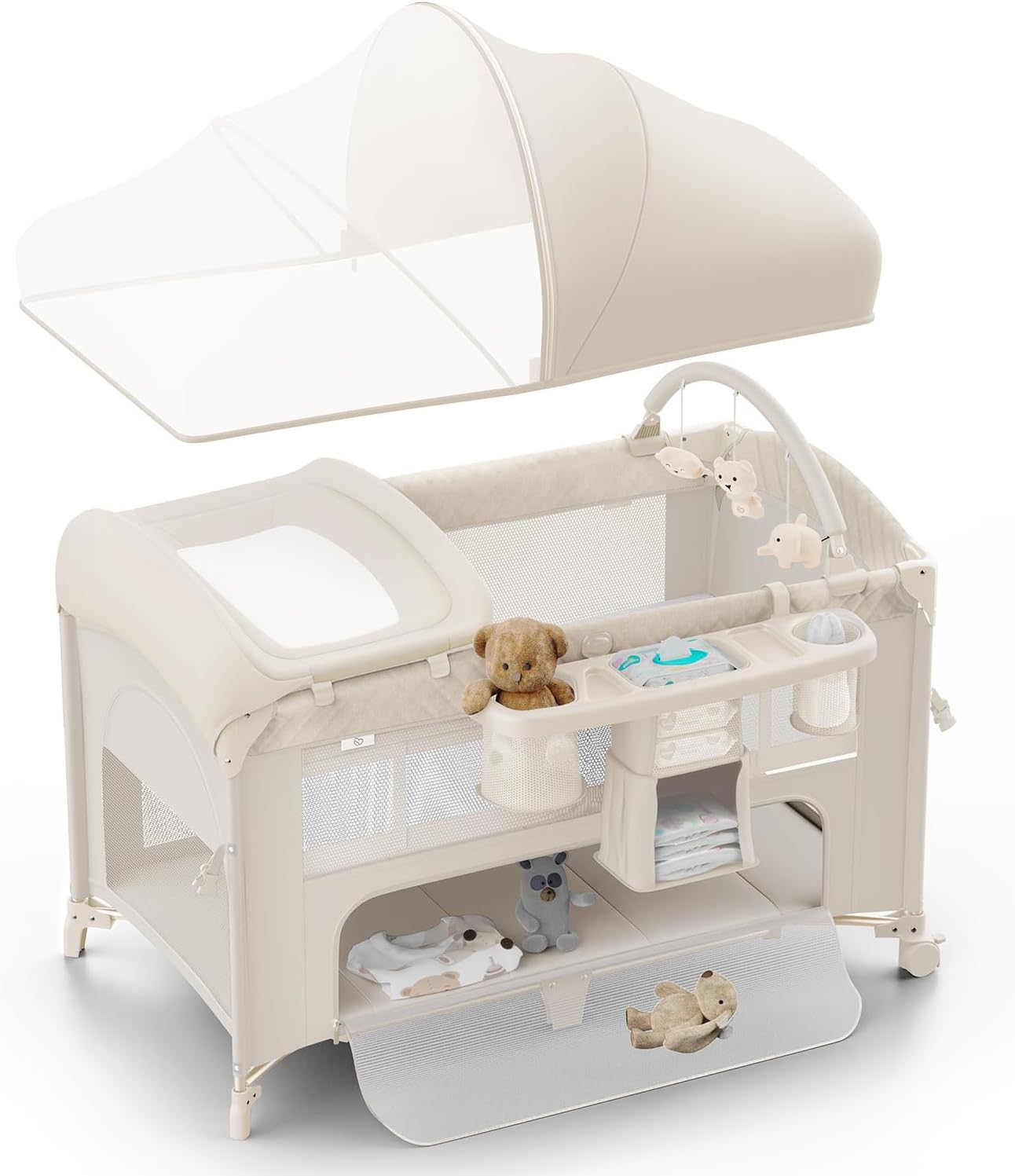 4 in 1 Baby Bassinet and Crib Sleeper for Newborns and Toddlers