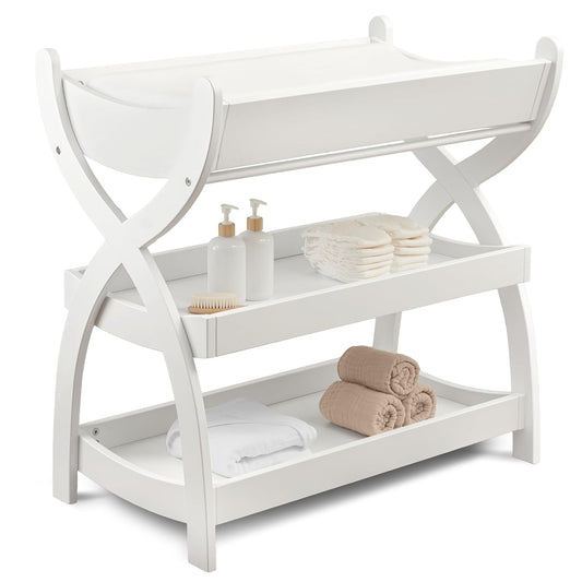 Comfy Cubs Baby Changing Table with Timeless Design and Storage