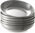 30oz Pasta Bowls Set of 6 - Large Matte Gray Porcelain Bowls