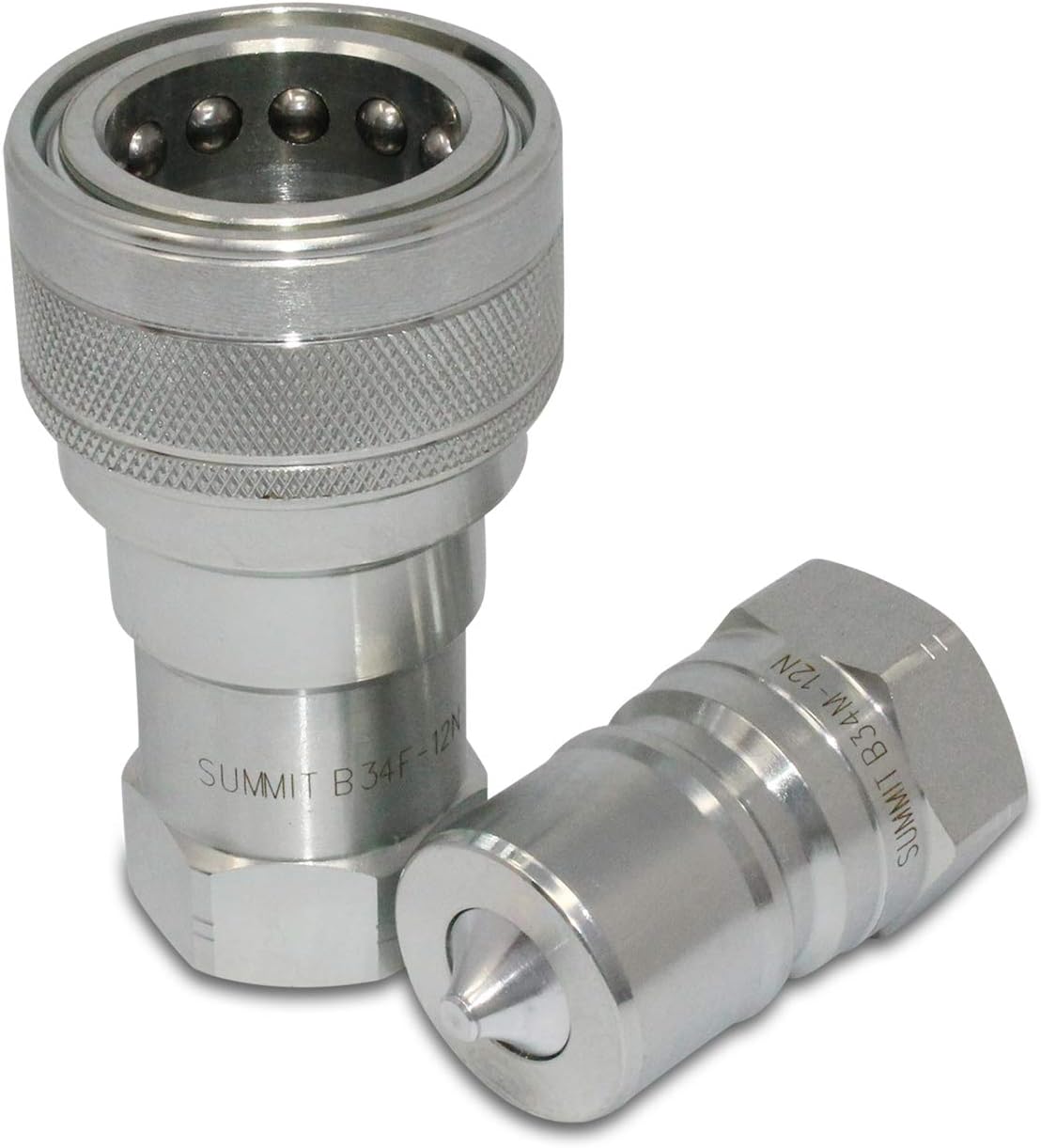 3/4 NPT ISO 7241-B Quick Disconnect Hydraulic Coupling Set