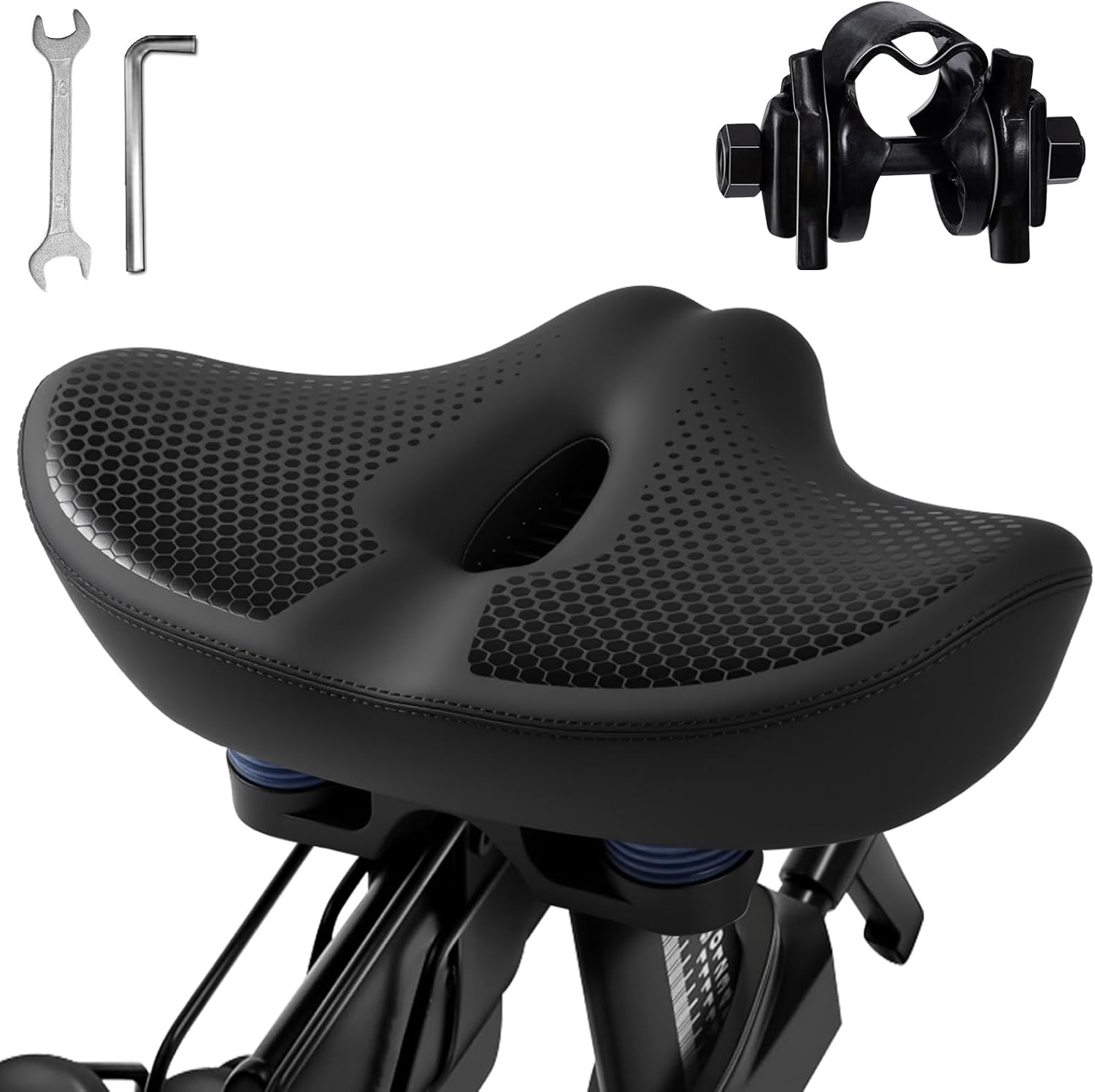 Upgrade Oversize Bike Seat for Men Women - Extra Wide Comfort