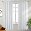 BGment White Curtains 72 in Length - Room Darkening Thermal Panels