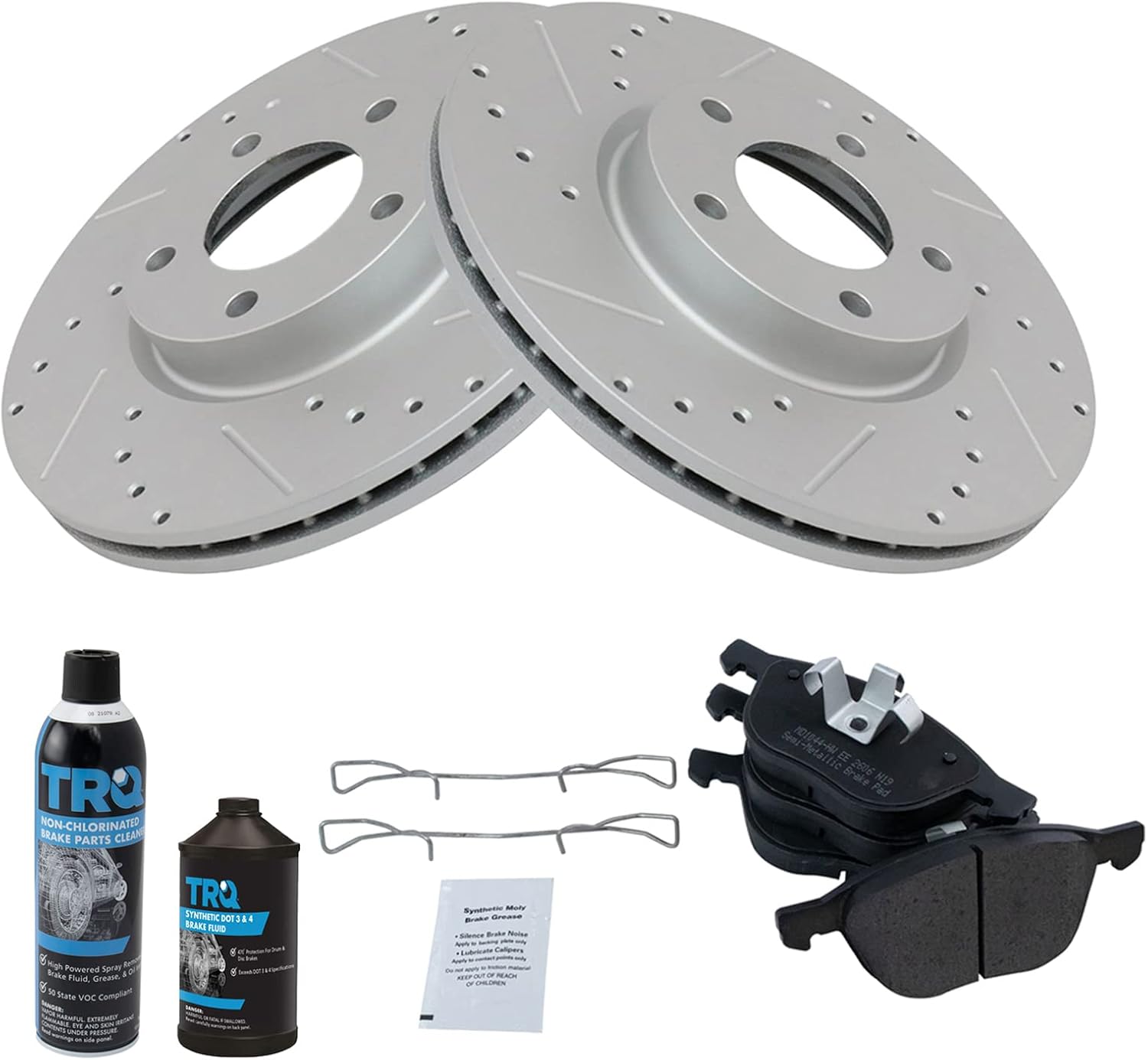 TRQ Front Performance Brake Pad & Rotor Kit for Mazda 3 & 5