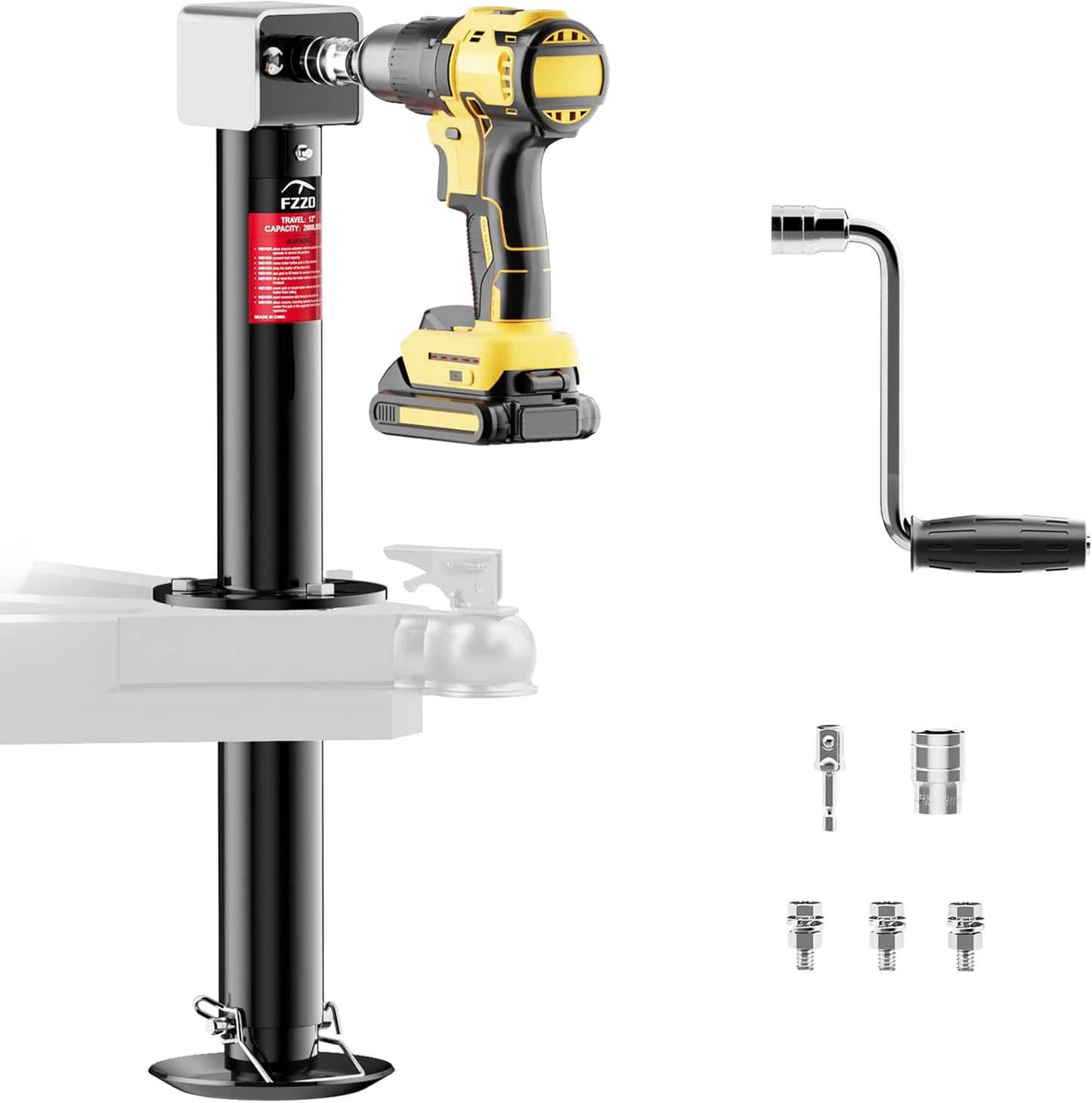 5000 lbs A-Frame Trailer Jack for RVs and Utility Trailers
