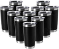 Set of 12 Insulated 20oz Stainless Steel Tumblers for All Drinks
