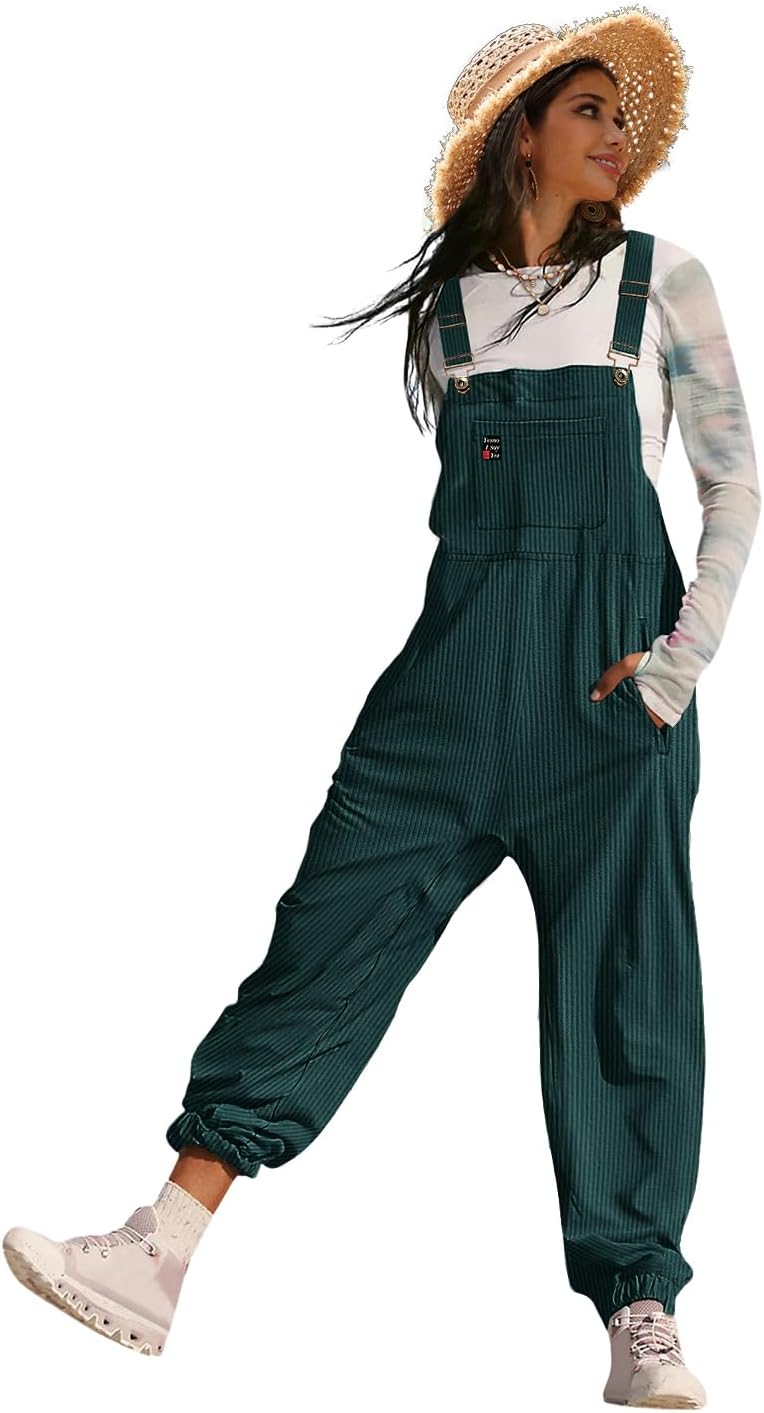 YESNO Women's Casual Corduroy Overalls for Stylish Comfort