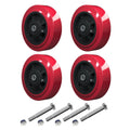 6in x 2in Caster Wheels Polyurethane on Polyolefin Core - Heavy Duty