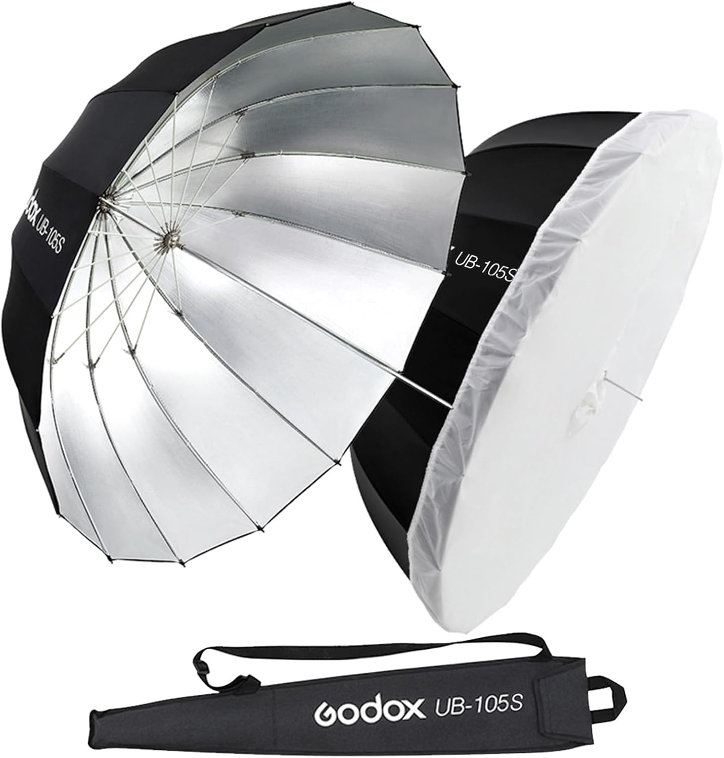 Godox UB-105S 41.3in Parabolic Reflective Umbrella for Photography
