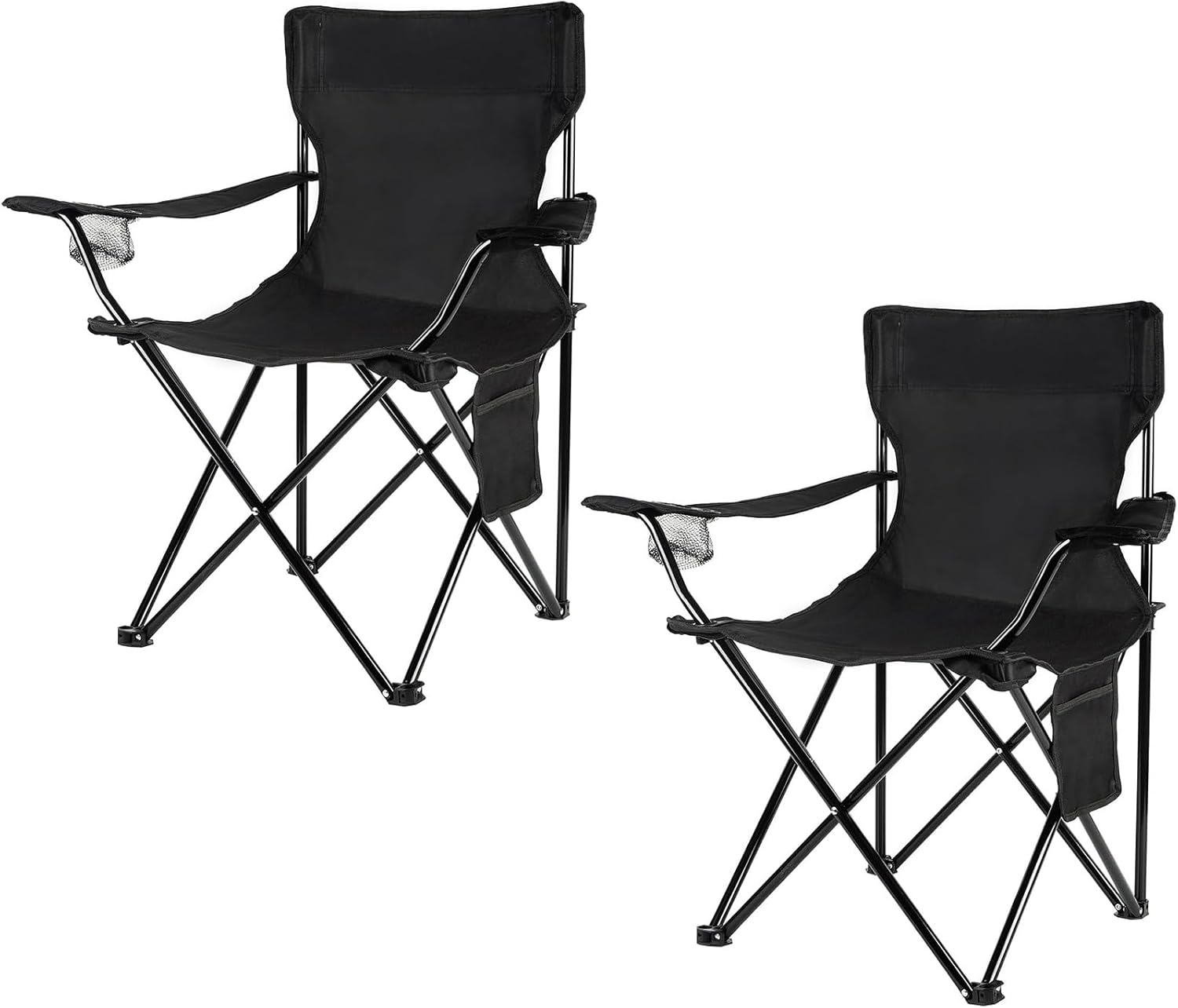 Portable Folding Camp Chairs 2 Pack - Ultimate Outdoor Comfort