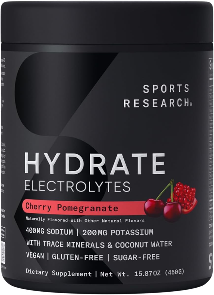 Hydrate Electrolytes Powder - Sugar-Free Cherry Pomegranate Flavor