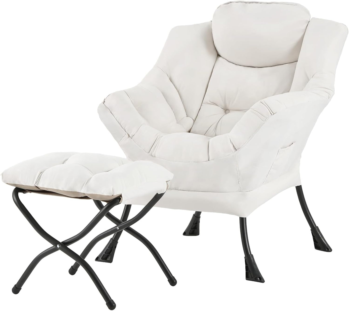Tiita Lazy Chair with Ottoman for Comfy Relaxation Anywhere