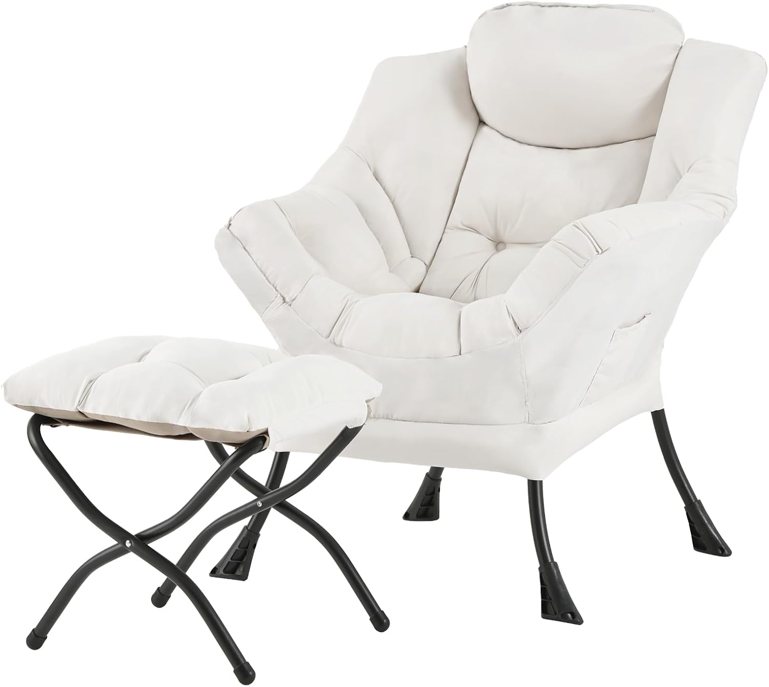 Tiita Lazy Chair with Ottoman for Comfy Relaxation Anywhere