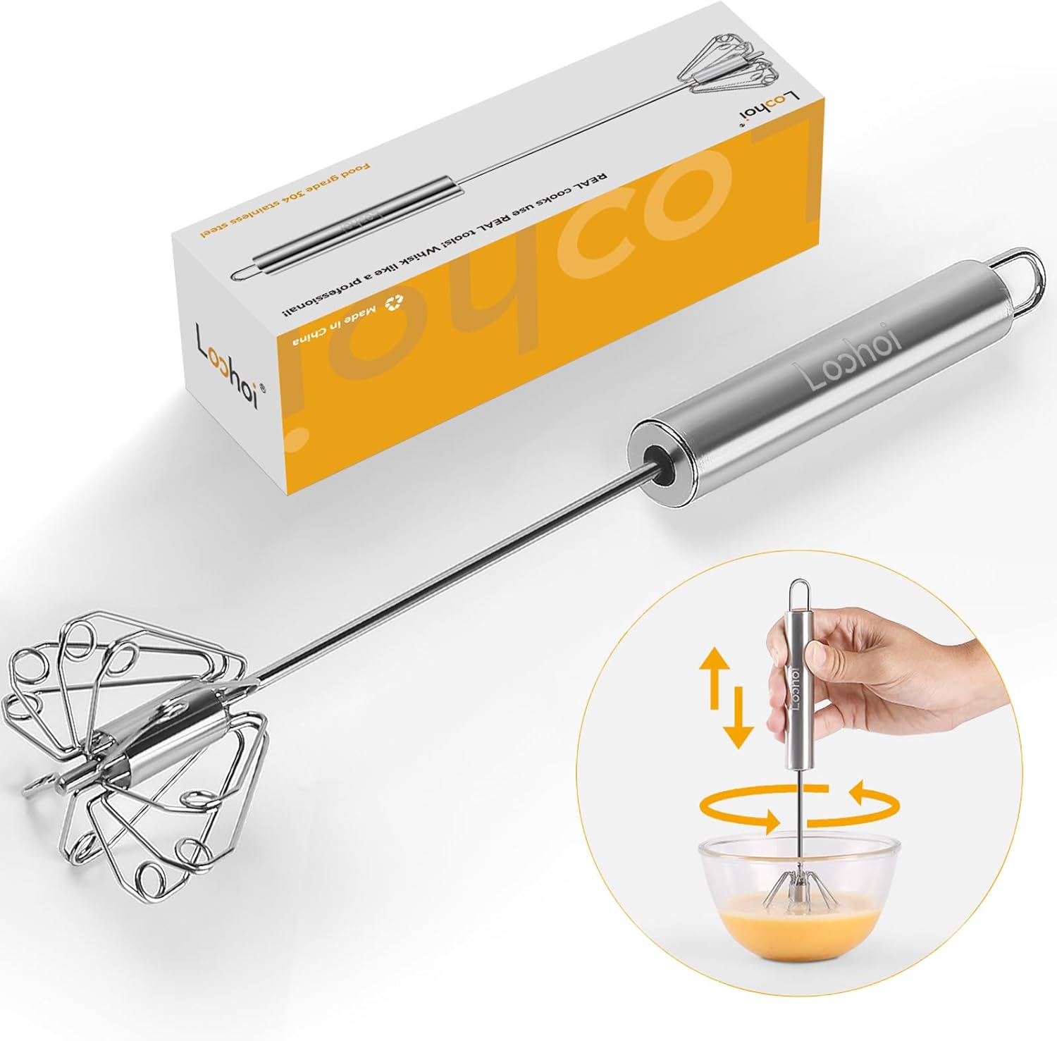 Versatile Stainless Whisk - Easy Egg Beater