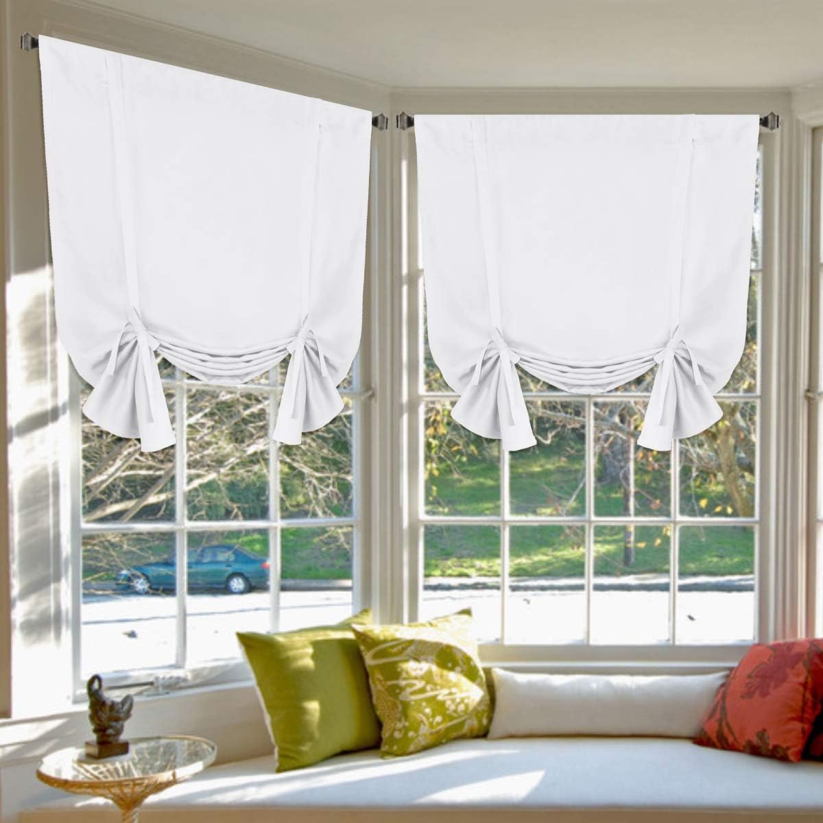 Blackout Tie Up Kitchen Curtains by H.VERSAILTEX