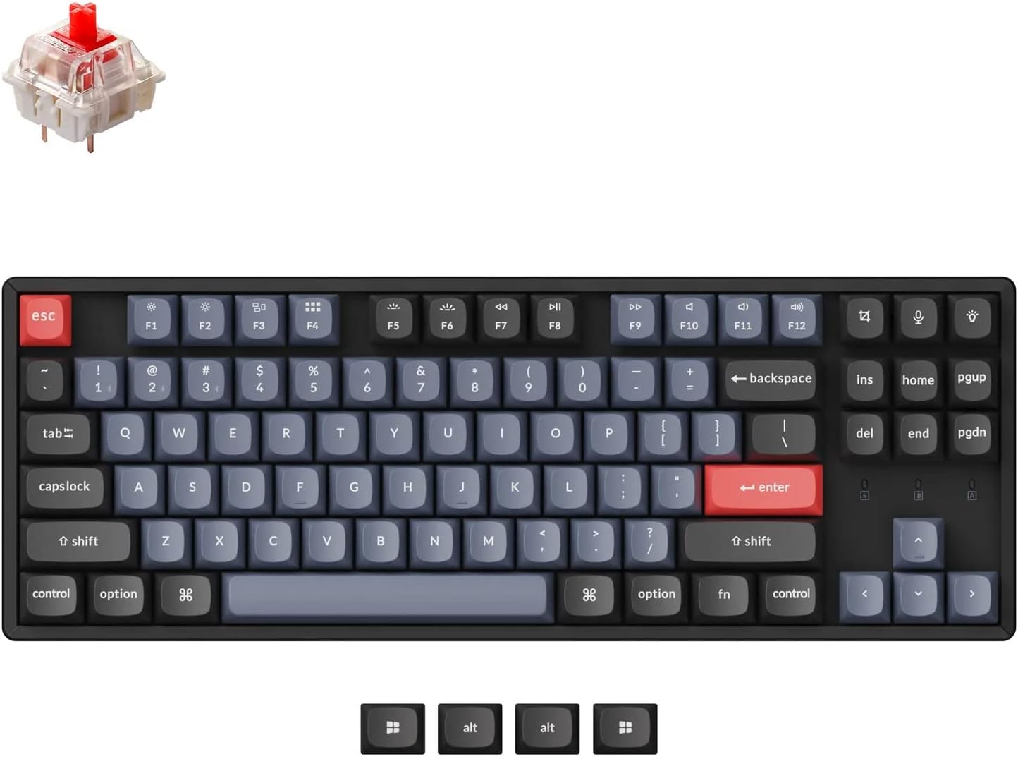 Customizable TKL Wireless Mechanical Keyboard with RGB Backlit