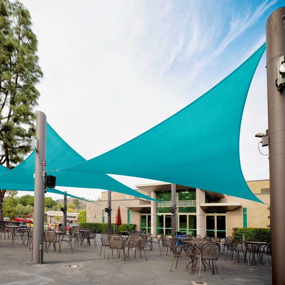 Turquoise Custom Size Sun Shade Sail for Outdoor Spaces