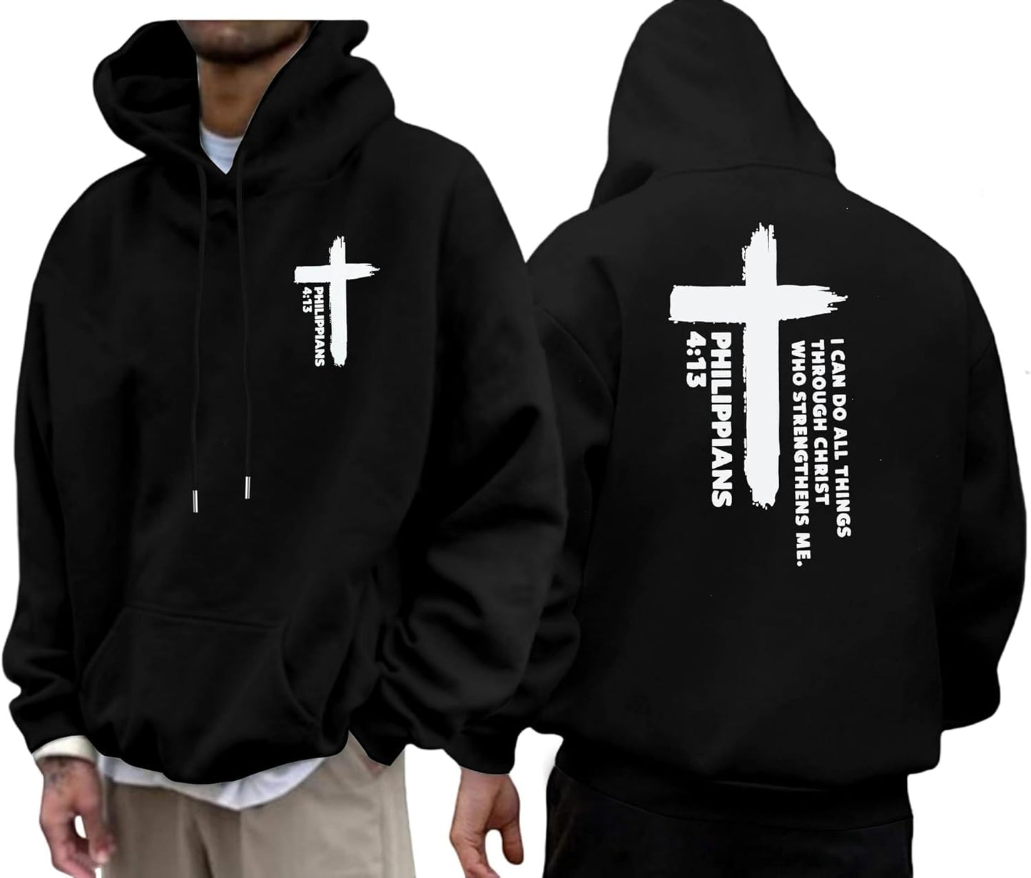 Christian Hoodies for Men with Inspirational Bible Verses