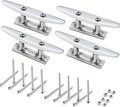 Boat Cleat Open Base 4/5/6/8 in Stainless Steel Dock Cleat - Durable