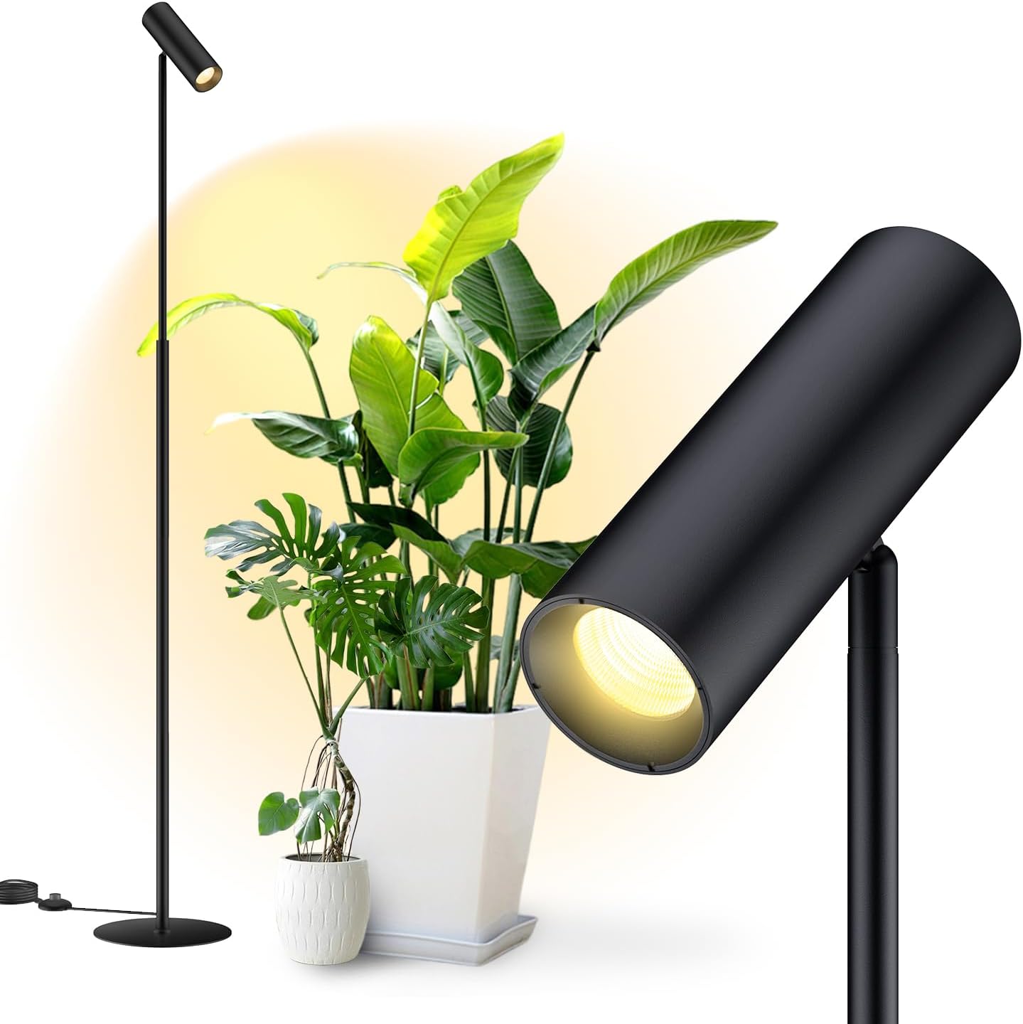 6FT Standing Grow Light for Indoor Plants with 330 Rotating Head
