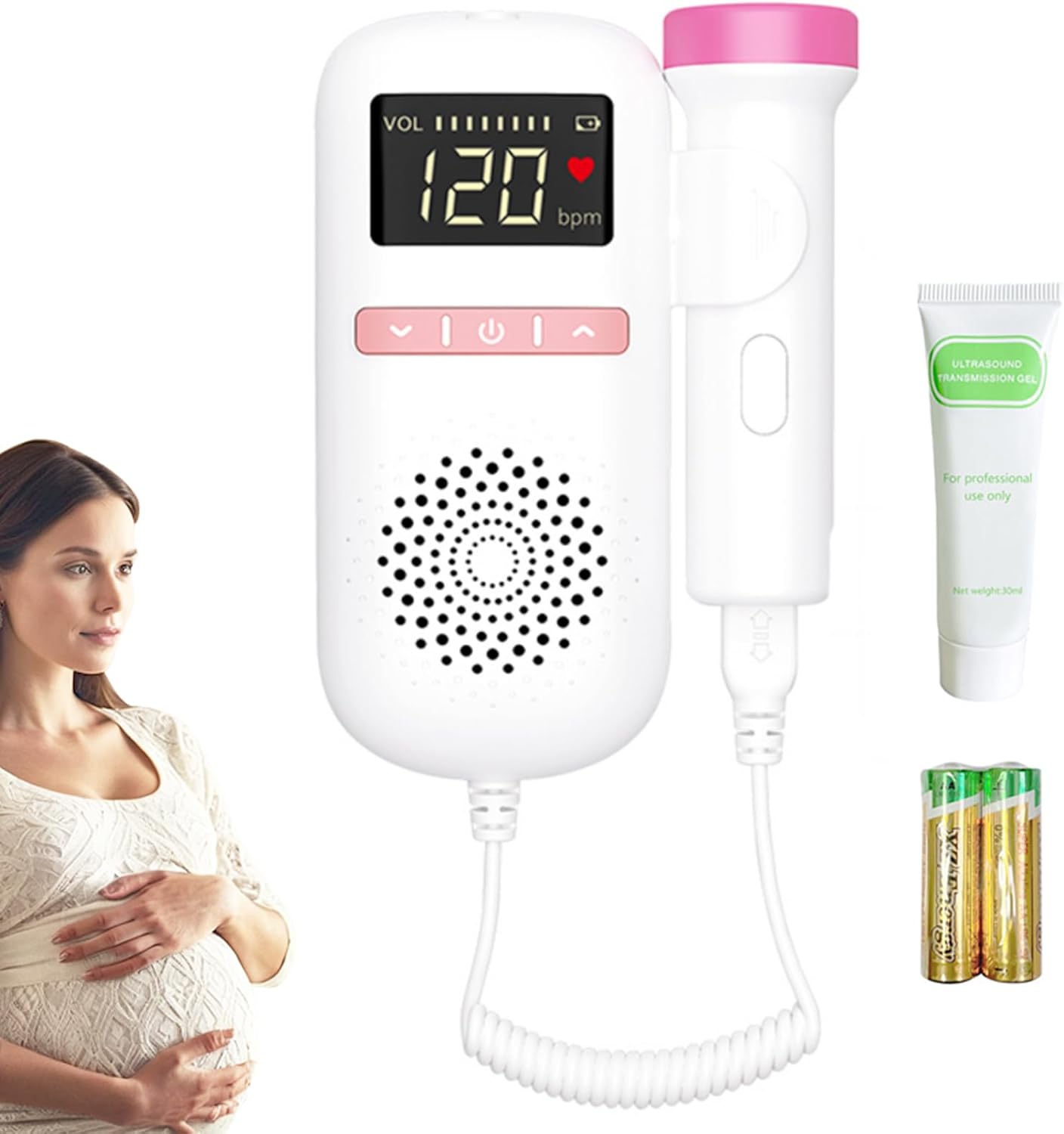 Fetal Heartbeat Doppler Portable Baby Monitor for Easy Use