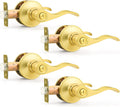 Probrico Gold Privacy Door Lever Set for Bedroom and Bathroom