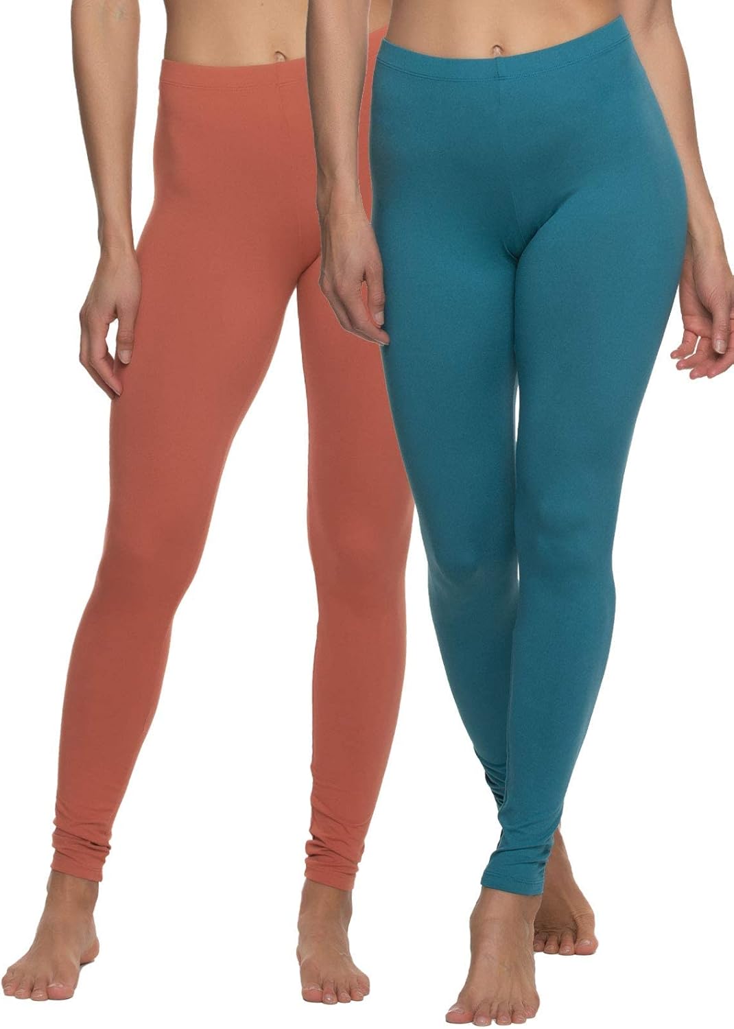 Felina Velvety Super Soft Lightweight Leggings 2-Pack for Women
