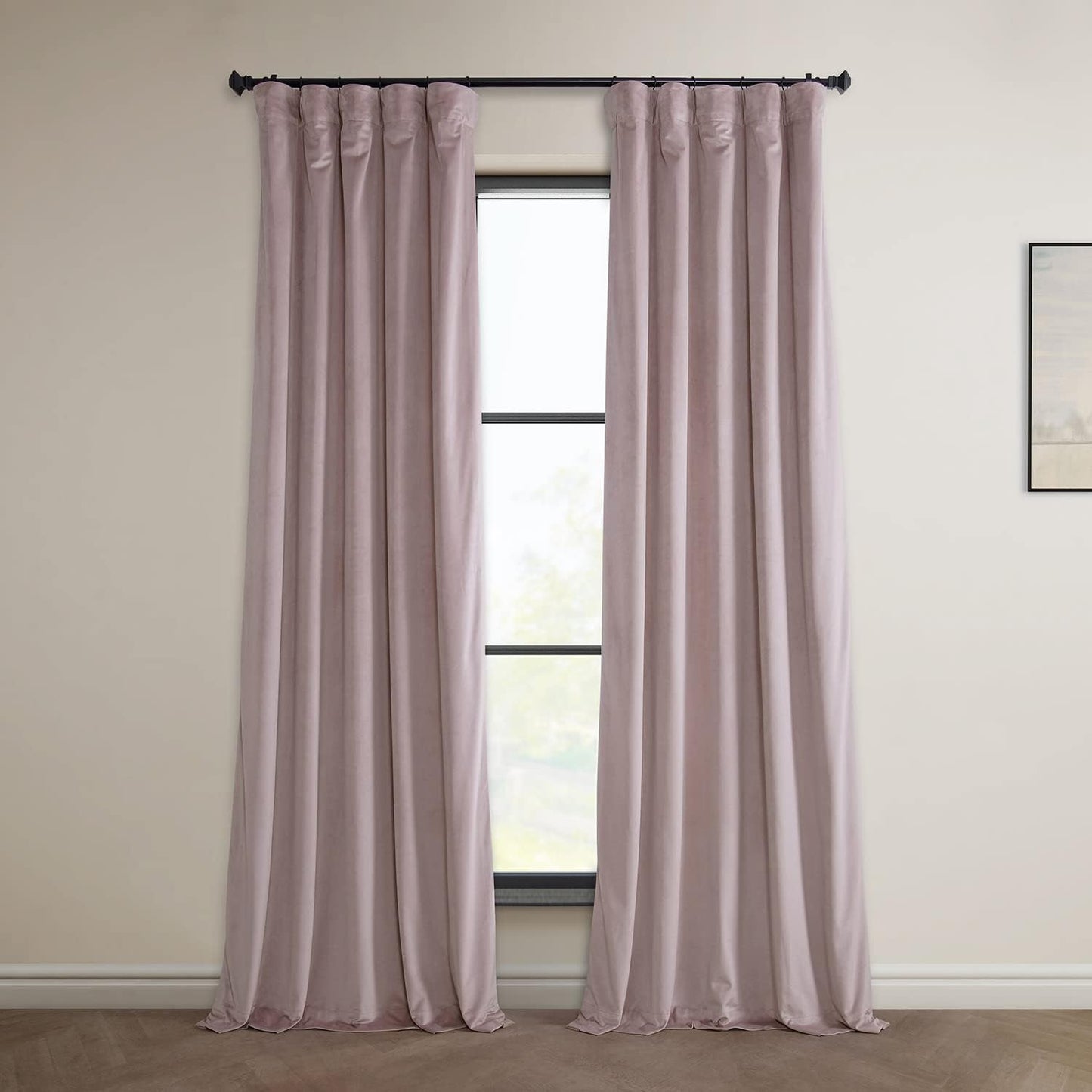 Heritage Plush Velvet Room Darkening Curtains for Home Decor