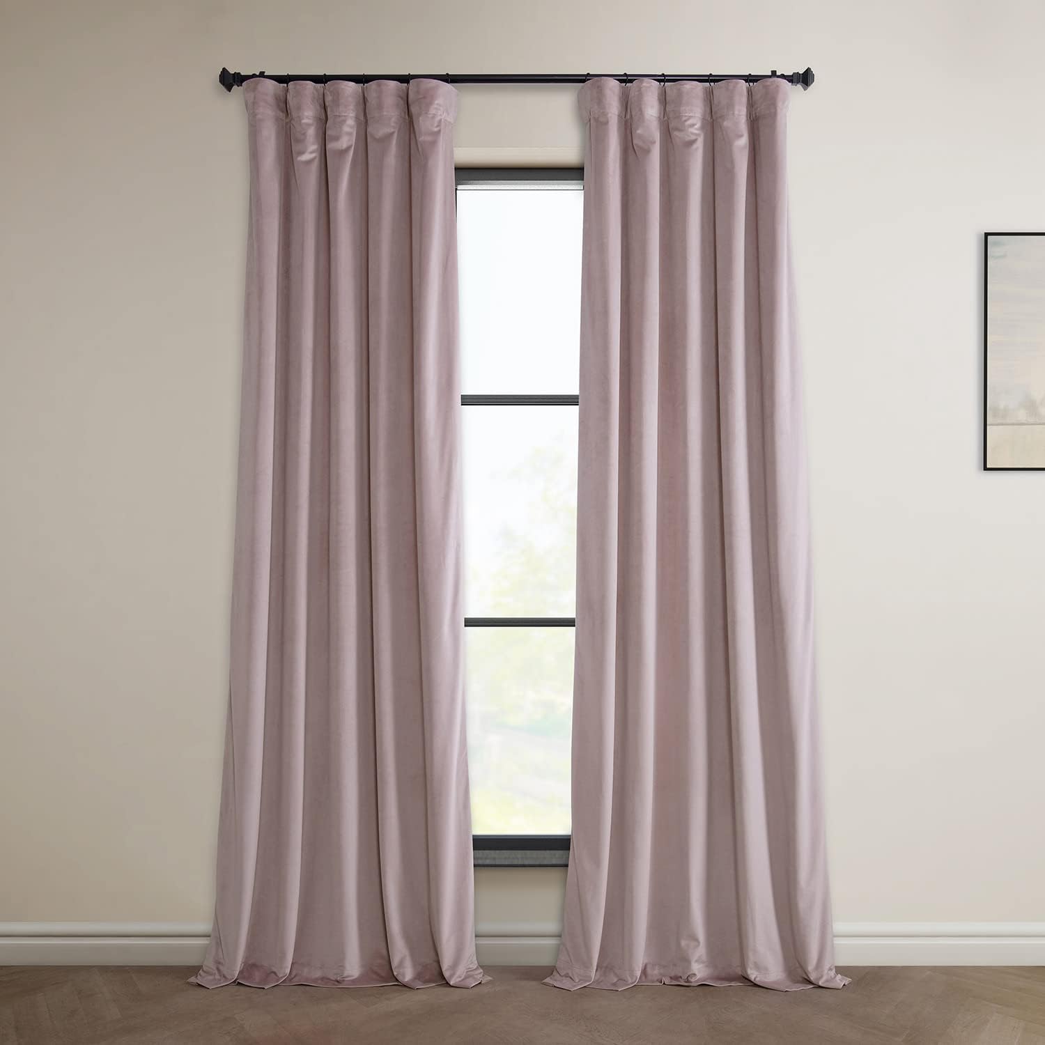 Heritage Plush Velvet Room Darkening Curtains for Home Decor