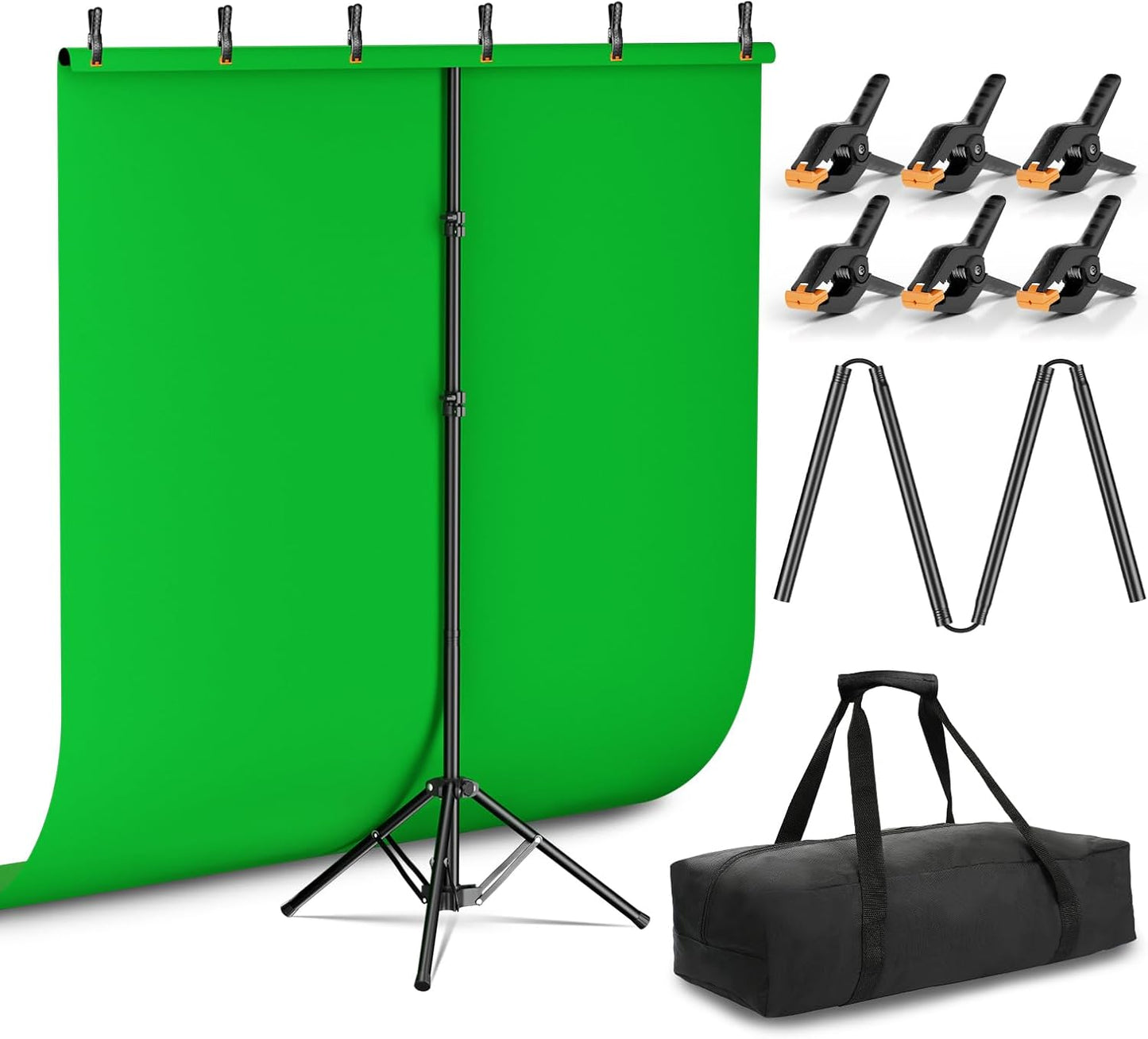 EMART Green Screen Backdrop Kit for Photography and Streaming