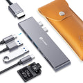 USB C Hub Adapter for MacBook Pro and Air - Compact 7-in-2