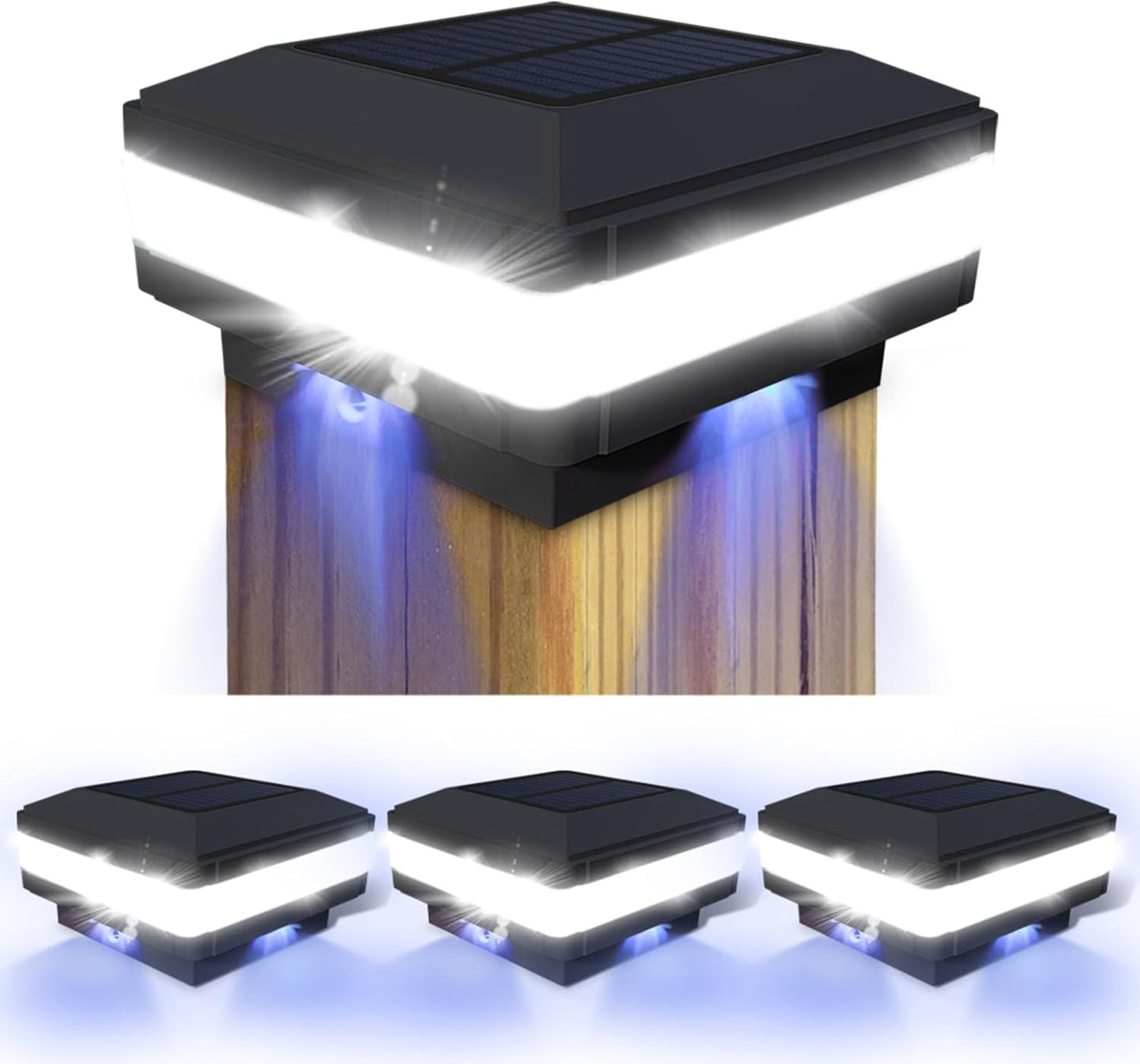 Sumaote Solar Post Cap Light - 52 LEDs for Outdoor Use