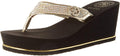 GUESS womens Sarraly Wedge Sandal - Sparkle Meet Comfort