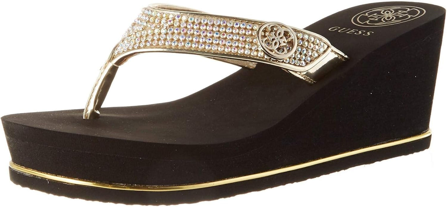 GUESS womens Sarraly Sandals: Glamorous Comfort for Summer
