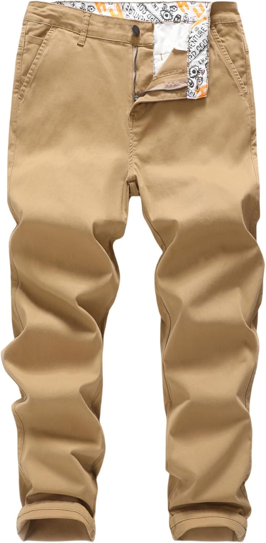 Men's Slim-Fit Stretch Cotton Chino Pants for Every Occasion