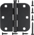 3.5 in Door Hinges 48-Pack Matte Black - Residential Replacement Kit