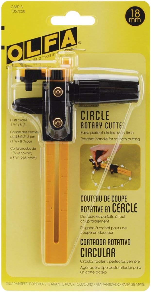 OLFA 18mm Rotary Circle Cutter for Crafts and Sewing Projects