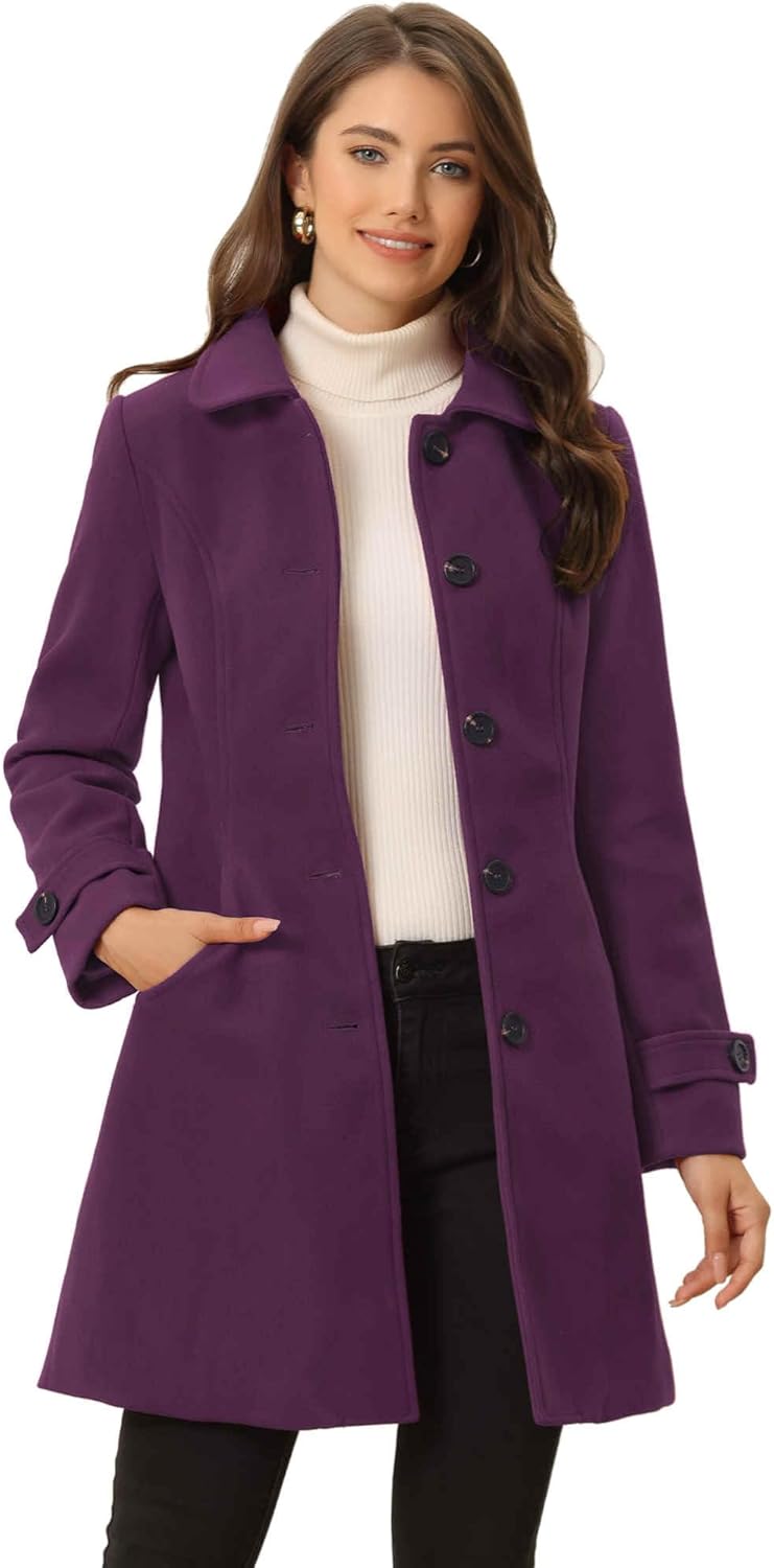 Allegra K Women's Winter Outerwear Overcoat for Chic Style