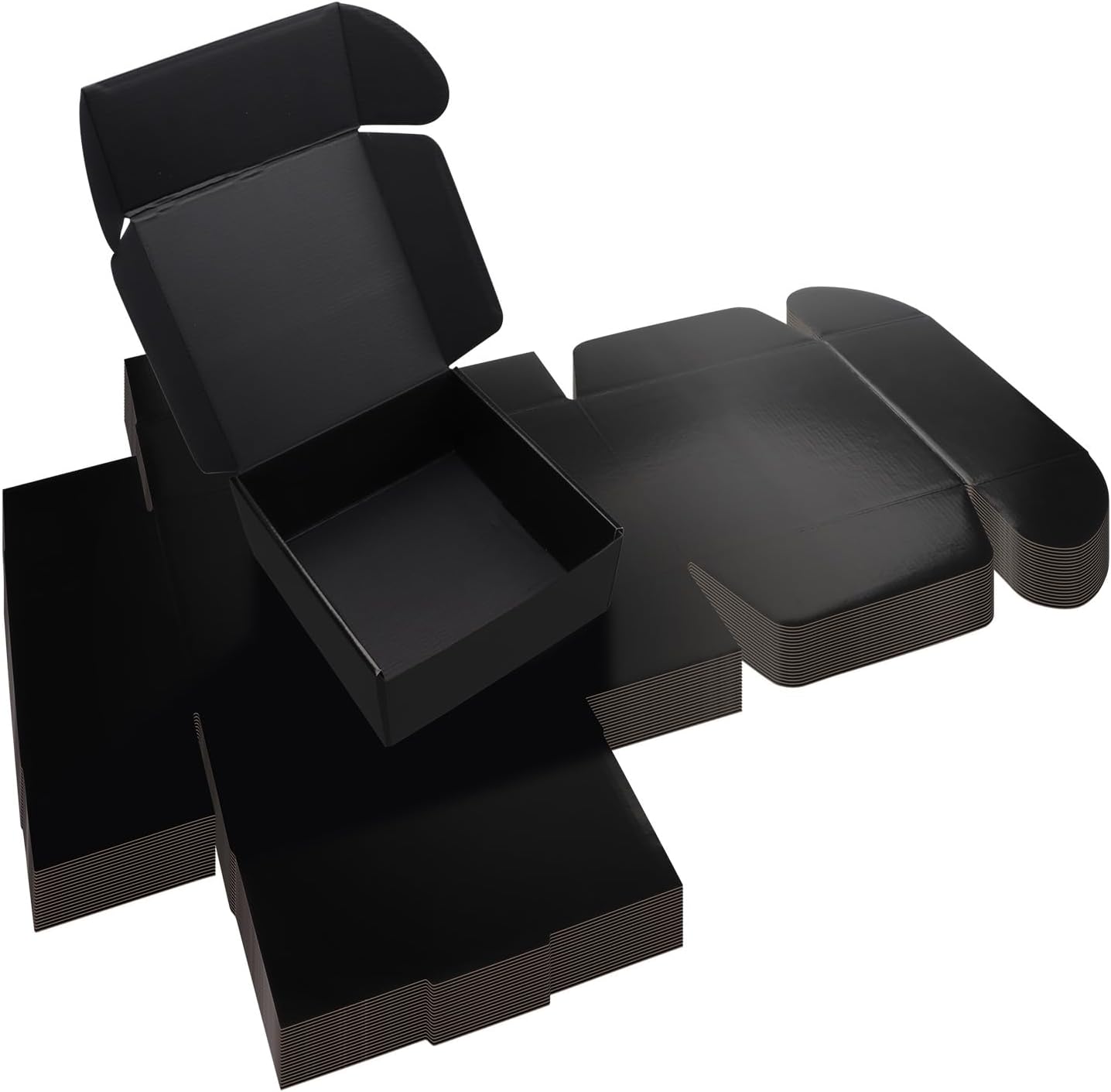 Rempry 8x8x4 Black Shipping Boxes for Small Business Needs